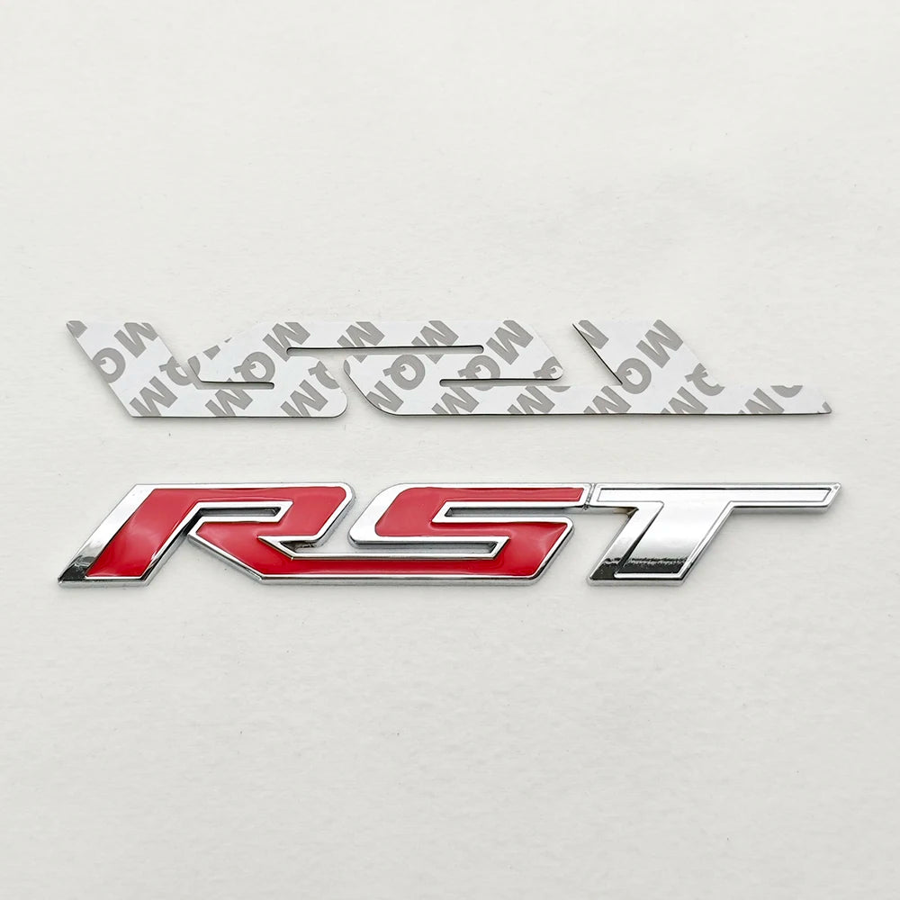 3D Metal Car Sticker RST Logo Front Grill Emblem Trunk Fender Badge For Chevrolet Tahoe Silverado Suburban Colorado Accessories