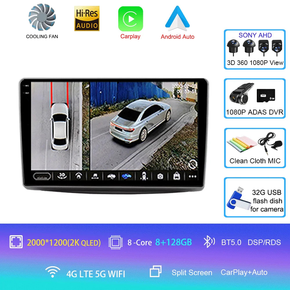 Car Radio For Alfa Romeo MiTo 2008 - 2016 Multimedia Video Player Wireless Carplay And Wireless Android Auto Portable Universal