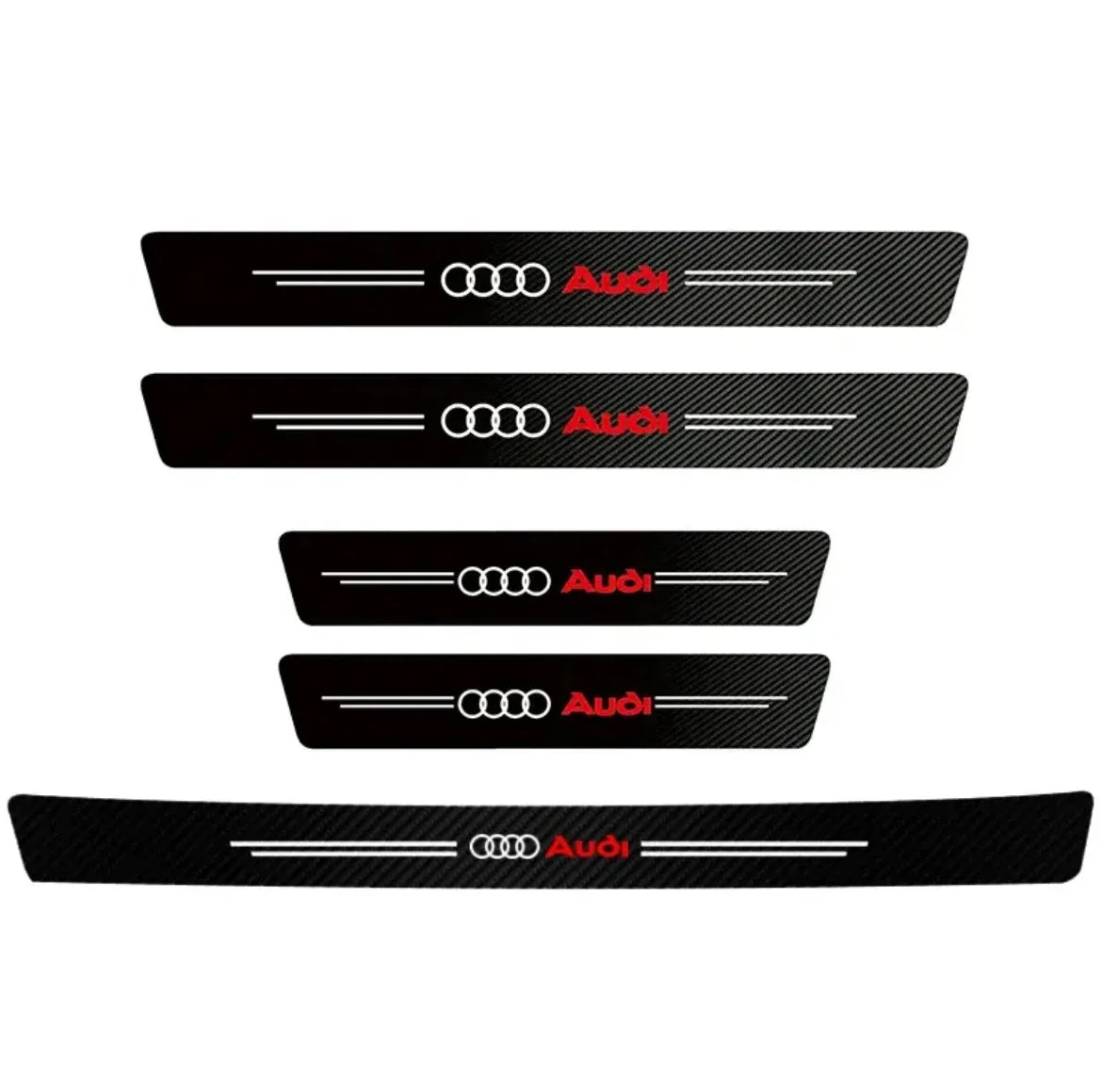 Audi Carbon Fiber Car Door Sill Protector Stickers