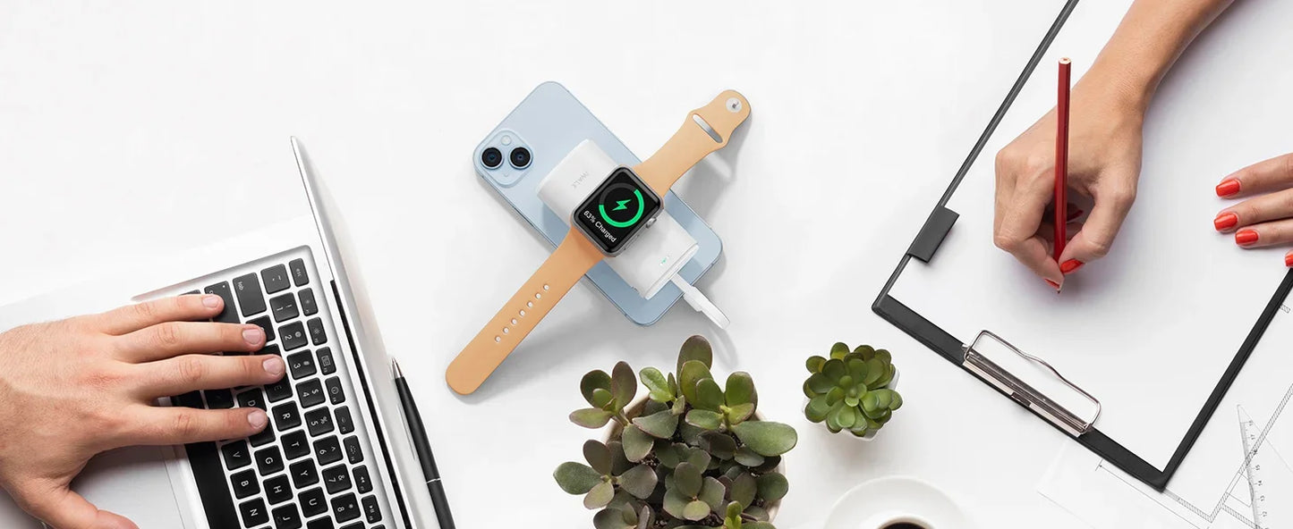 iWALK 9000mAh Magnetic Power Bank — Fast Wireless Charging with Built-in Cable