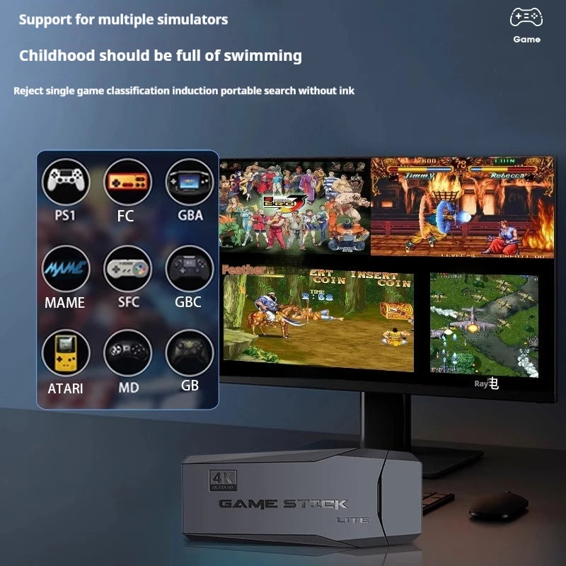 Basix 4K Retro Gaming Stick – 20,000+ Games, 64GB, 2.4G Dual Wireless Controllers | Thanksgiving Gift