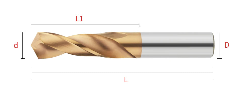 Carbide Drill Bit Set HRC55 0.5-20mm, Tungsten Steel CNC Bits
