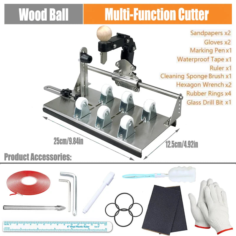 Glass Bottle Cutter Kit, DIY Round & Square Bottle Cutting Tool