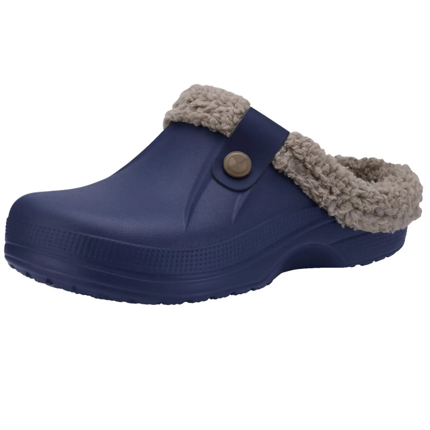 Kidmi Classic Fur Shoes For Men Women Lined Clogs Waterproof Shoes Winter Fuzzy Slippers for Women Men Indoor and Outdoor Shoes