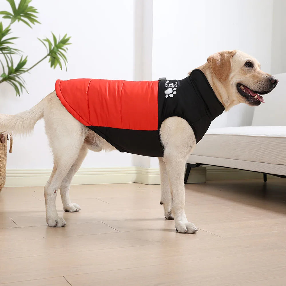 Winter Big Dog Jacket Coat Windproof Clothes For Medium Large Dogs Labrador Vest Outfits Cozy Warm Golden Retriever Pet Apparel