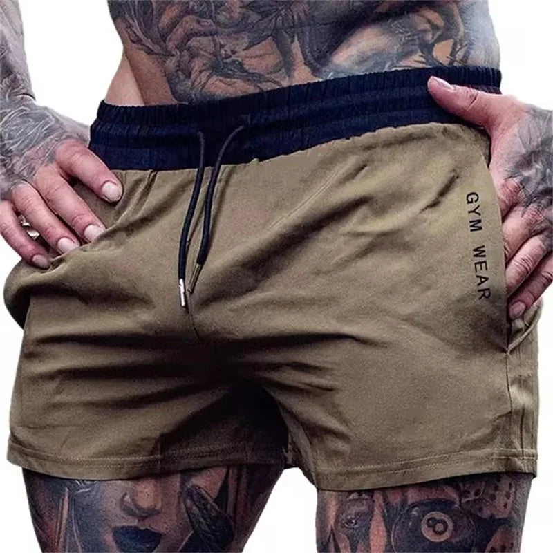 NEW Sports Trendy Quick-drying Three-point Pants Elastic Thin Running shorts Track And Field Training Pants Fitness Beach Shorts