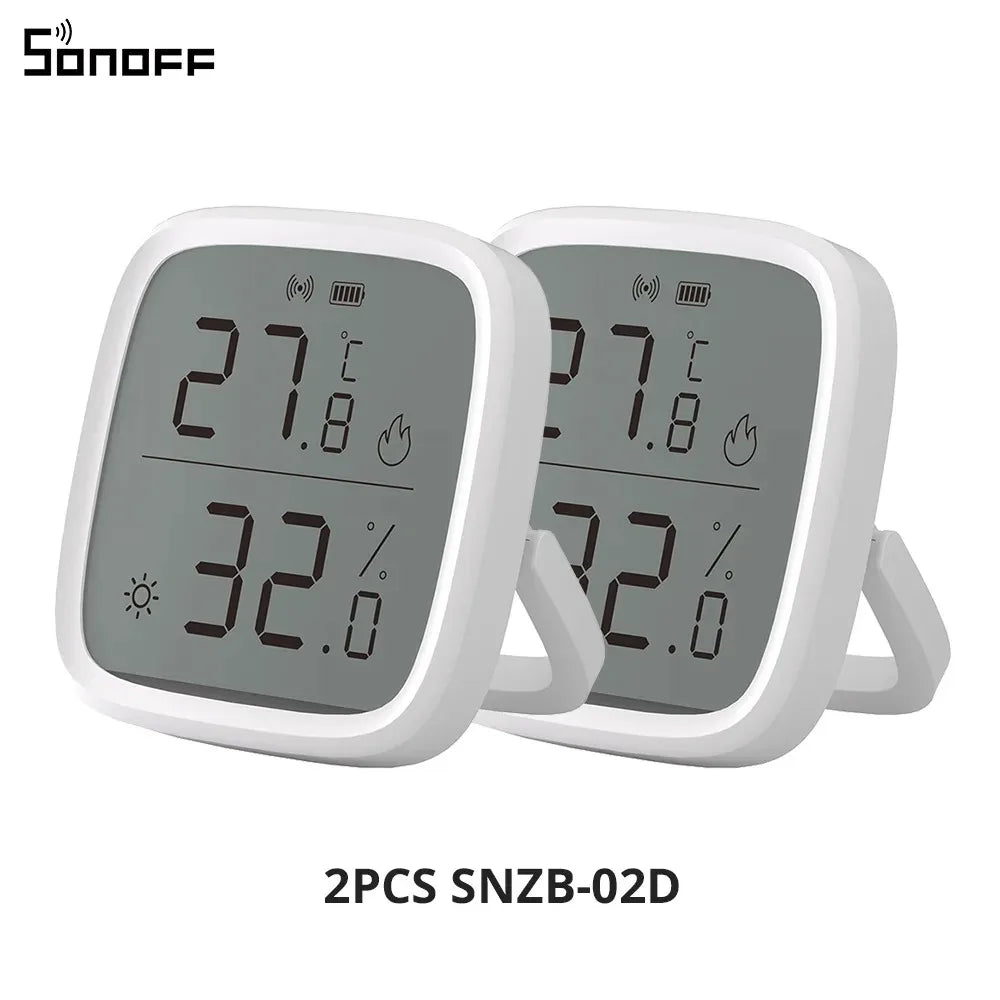 SONOFF SNZB 02D Zigbee Temperature Humidity Sensor SNZB-02D with LCD Screen for EWeLink SONOFF ZigBee Bridge Alexa Alice