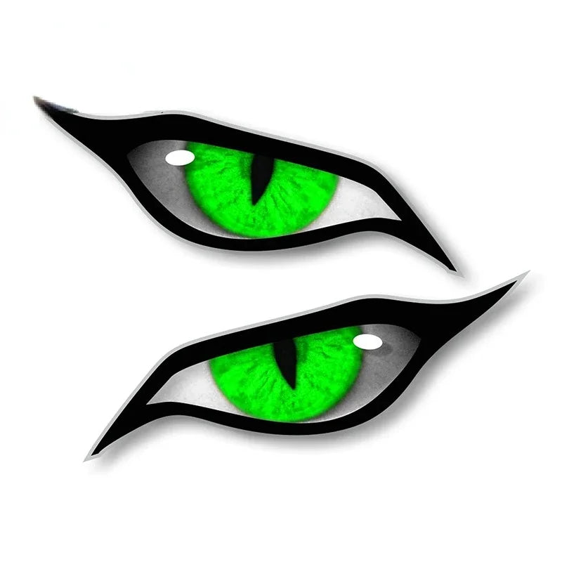 Car Stickers for Evil Yellow Eyes RV Motorcycle Occlusion Scratch Waterproof Windshield VAN Anime Decal VINYL STICKER Products