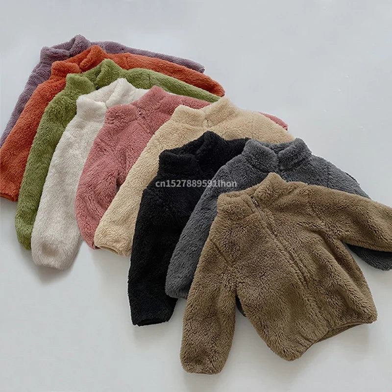 Kids Fleece Jacket - Warm Zip Up Outerwear for Boys & Girls