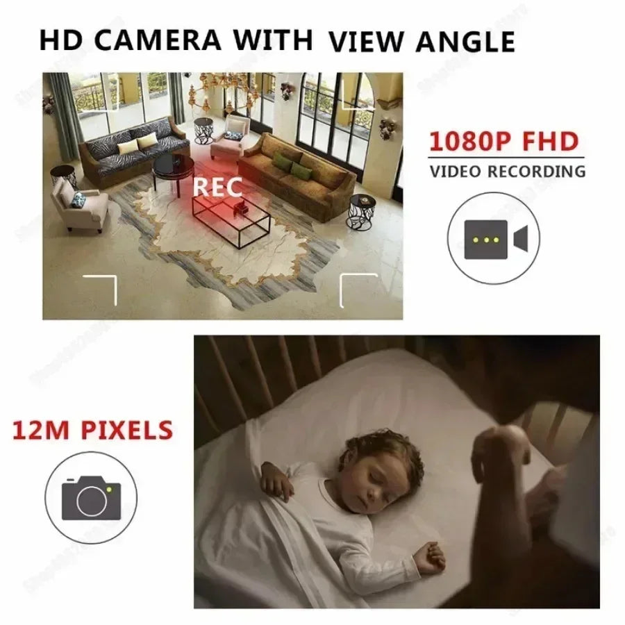 1080P Mini WiFi Home Camera — Night Vision, Built-in Battery