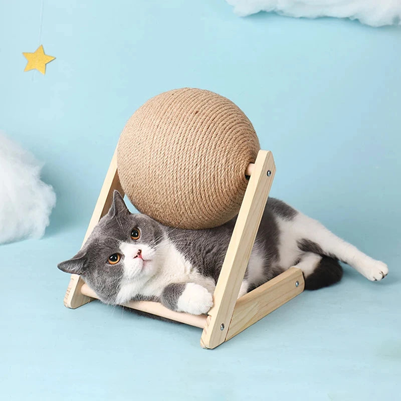 Cat Scratching Ball Toy Kitten Sisal Rope Ball Board Grinding Paws Toys Cats Scratcher Wear-resistant Pet Furniture Supplies