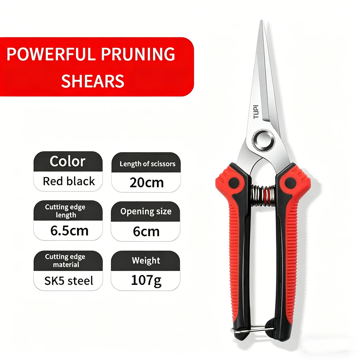 Garden Pruning Shears – Stainless Steel Plant Scissors for Trimming & Cutting