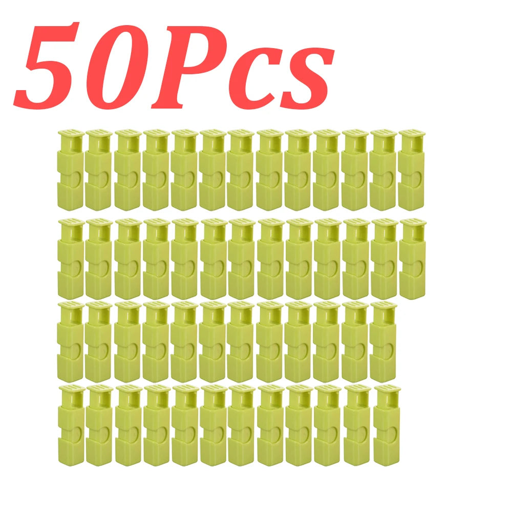 1-60Pcs Food Sealing Clips Squeeze Bread Bag Plastic Bag Sealing Clips Snack Bag Moisture-proof Fresh-keeping Clips Reusable