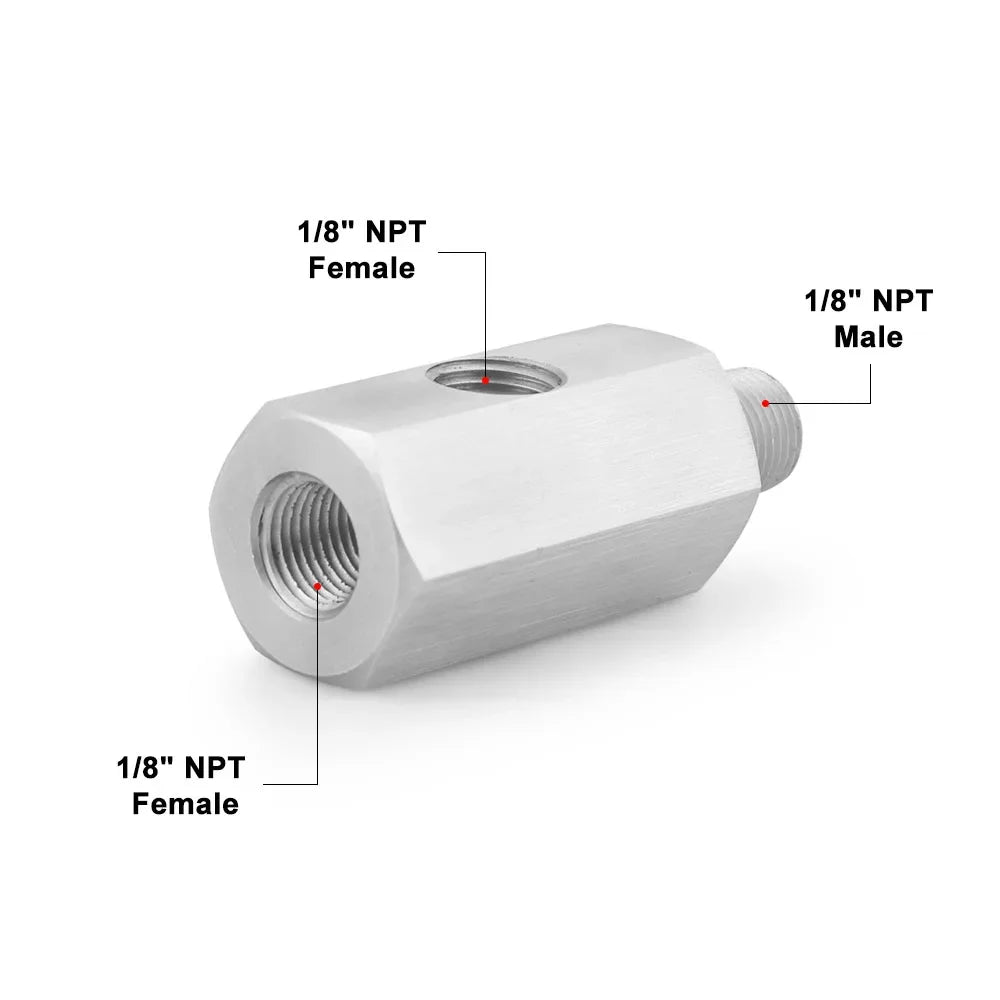 1pc Car Oil Pressure Sensor Steel Side Hole 1/8 "NNPT Internal Thread M12 M10 M14 1/8NPT 1/4NPT Pressure Gauge Interface Adapter