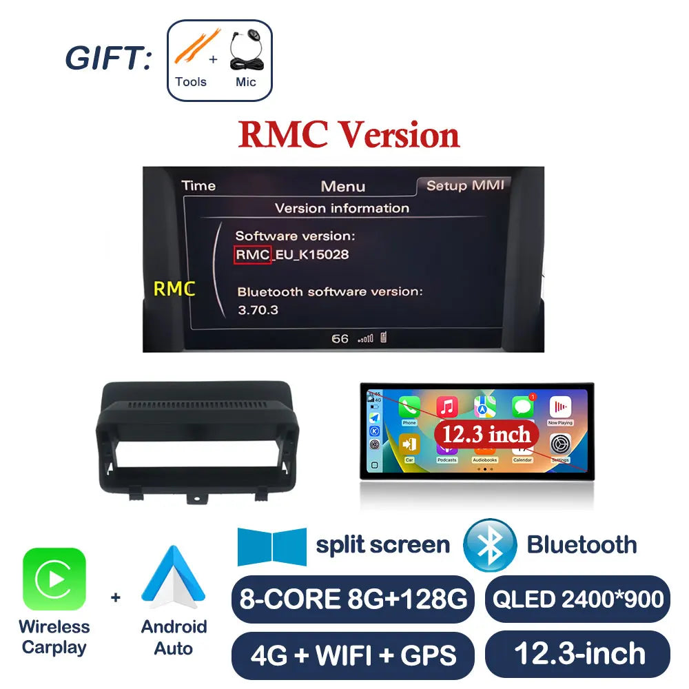 Car Stereo with Apple CarPlay & Android Auto, Compatible with Audi Q3 (2013-2018)