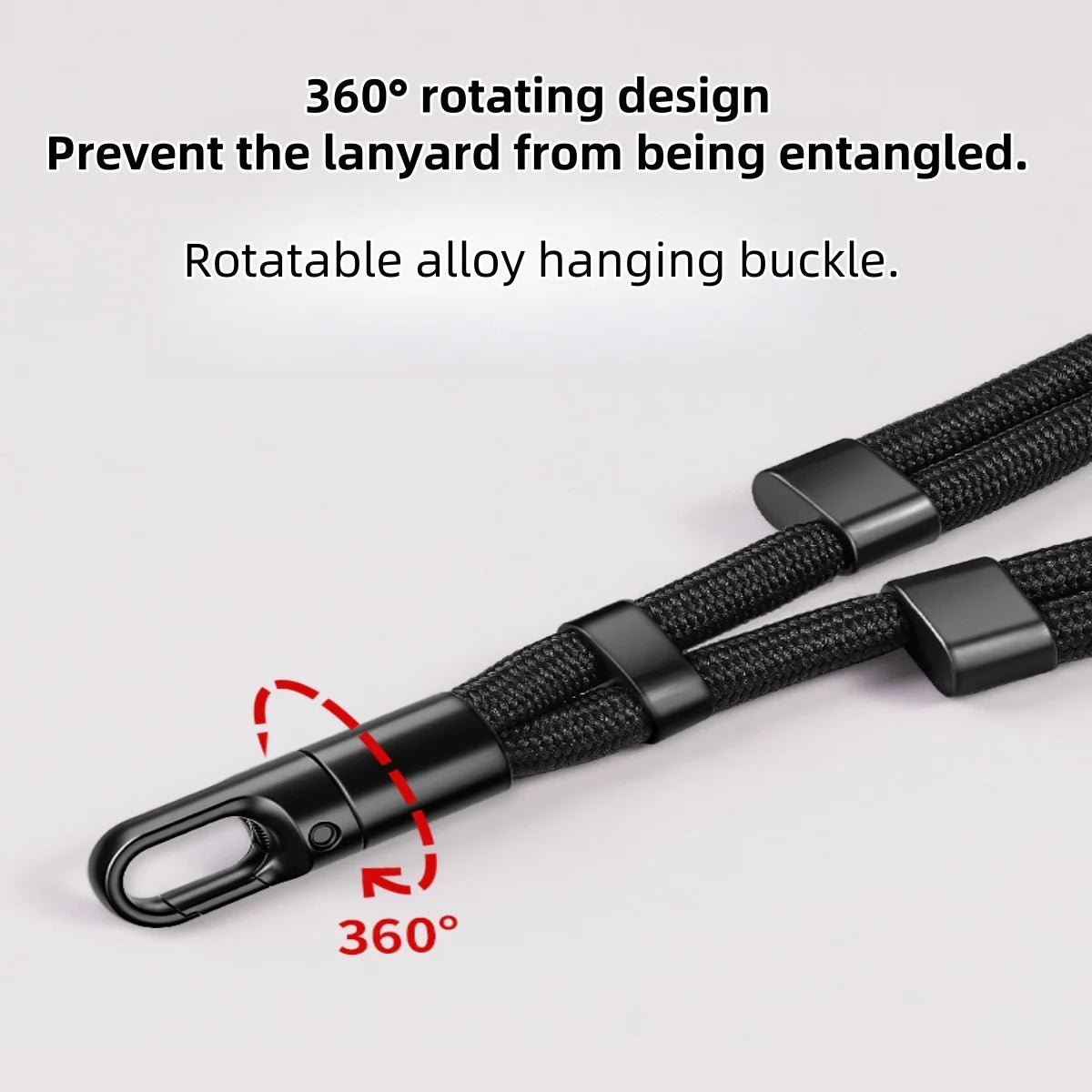 Universal Phone Lanyard with Clip – Anti-Drop 360° Rotation Adjustable Neck & Crossbody Strap for All Phones