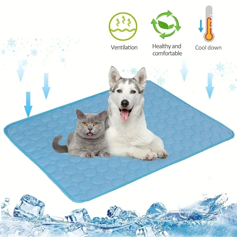 Dog Cooling Mat – Extra Large Summer Pet Cold Bed for Small & Large Dogs & Cats | XS–2XL (6 Colors)