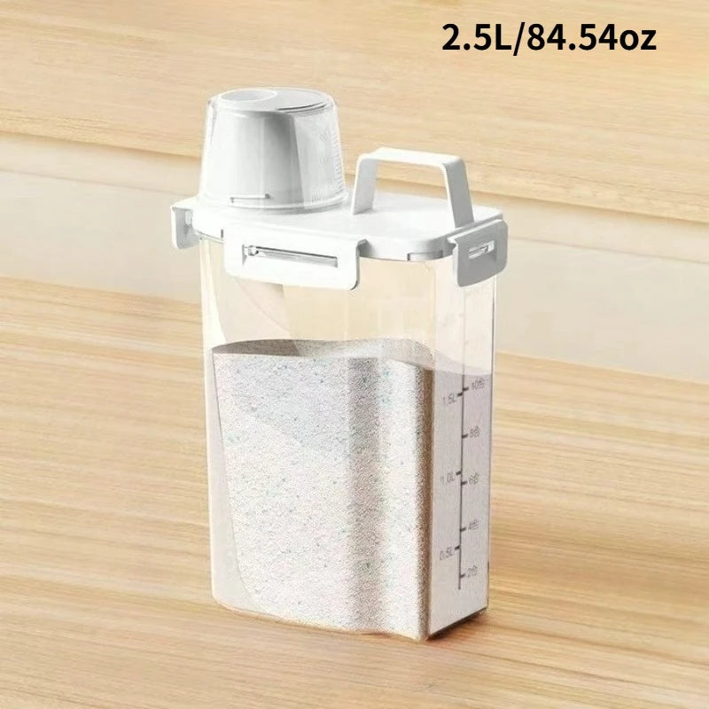 2.5L Covered Rice & Nut Keeper - White Pantry Storage Box - photo 8
