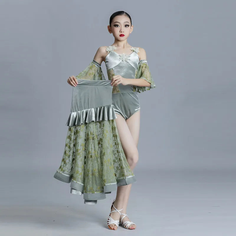 Girls national standard modern dance dress