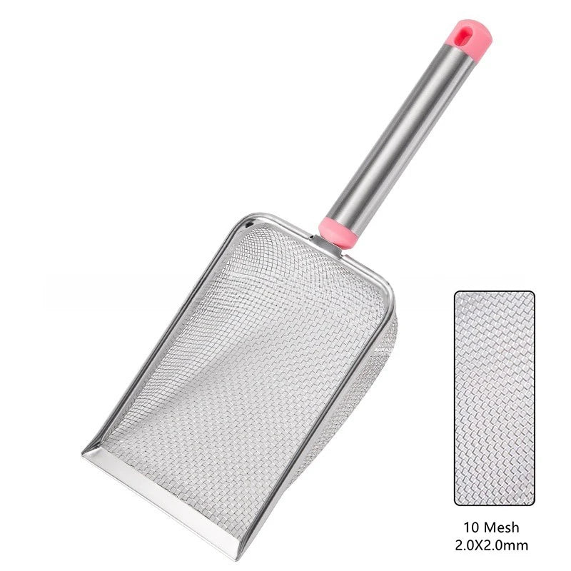 Fine Mesh Non-Stick Litter Scoop - Stainless Steel Sifter