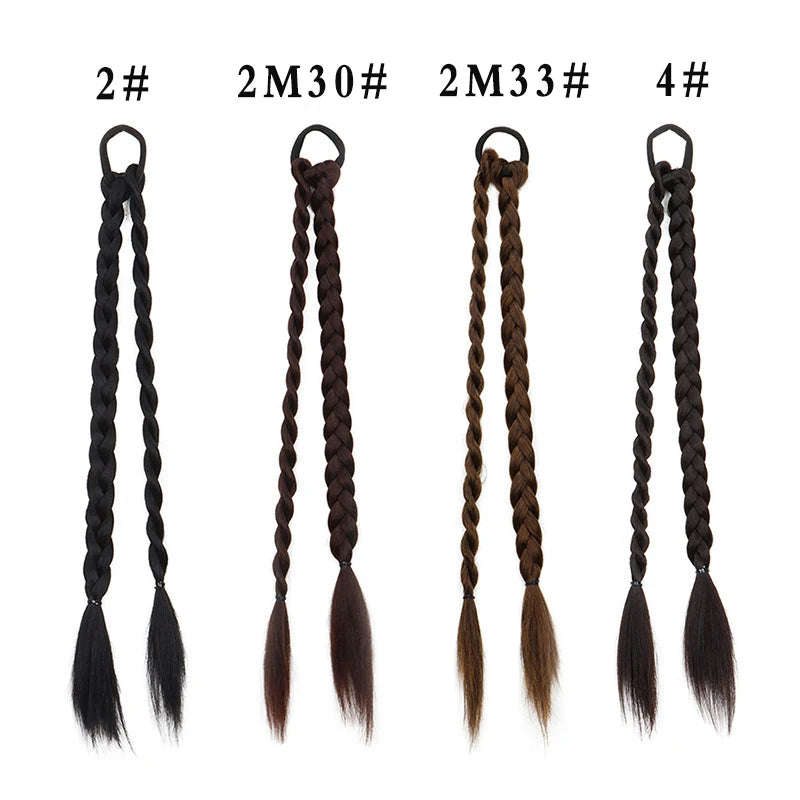 Synthetic Long Straight Sweet Cool Hair Wig Braids Hair Twist Braids Women Hairwear Accessories