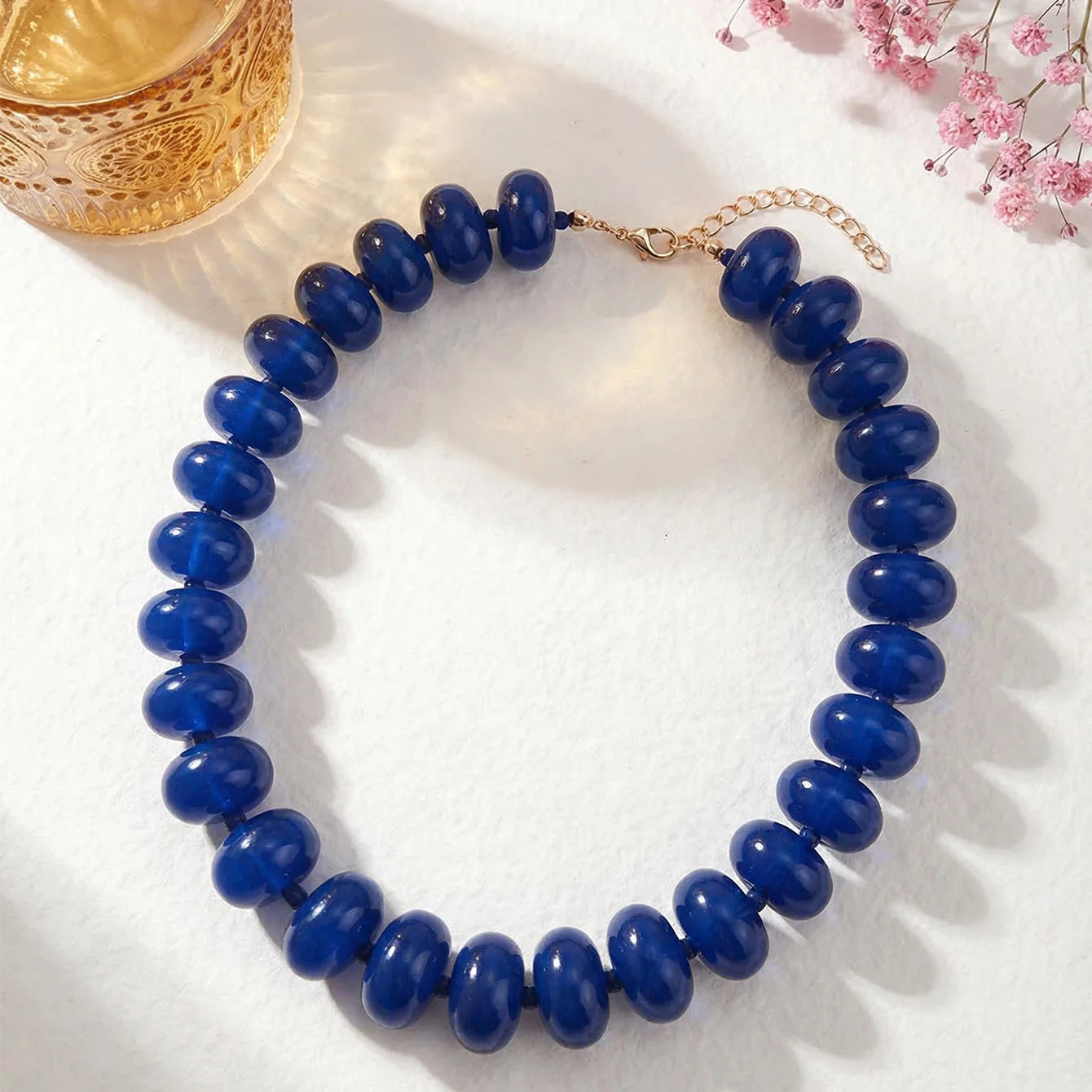 1pc Bohemian Fashion Casual Dopamine Acrylic Bead Necklace Charms Chunky Jewelry Suitable for Women