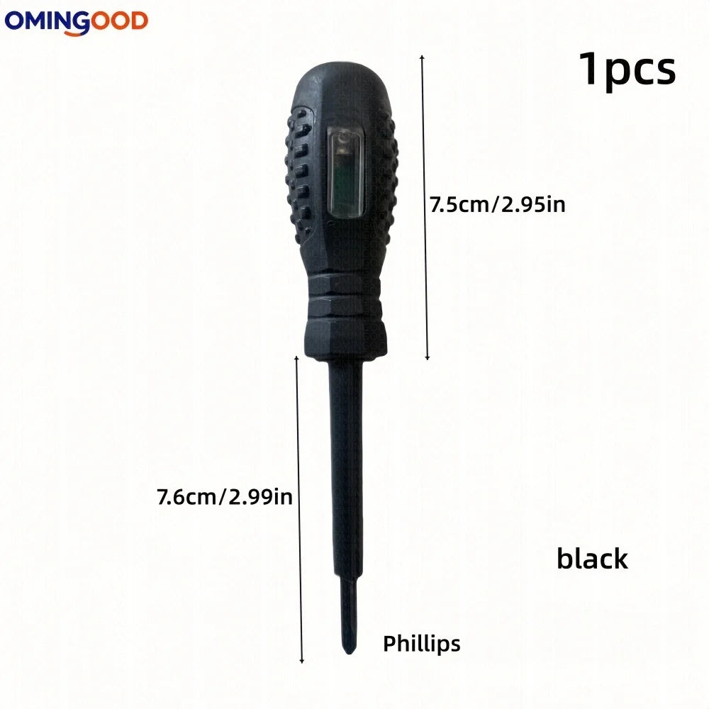 NEW Electrician Test Word/cross Screwdrivers AC Non-contact Induction Test Pen Voltage Tester 12-250V Red Green Induction Lights