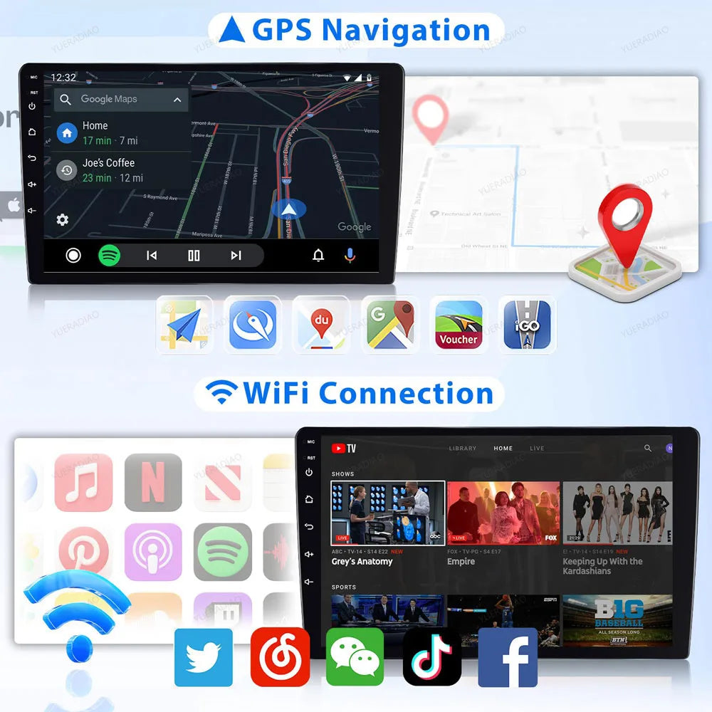 Android 16 Car Radio For Chevrolet Silverado 3 GMTK2 2014 2015 2016 2017 2018 Carplay Auto 2K Screen Multimedia Video Player GPS