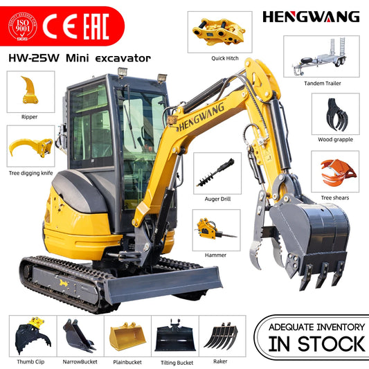 Mini Excavator 2.5Tons Small Crawler Excavator Diesel Engine Mini Digger China Bagger Hydraulic Backhoe Excavator Factory Custom