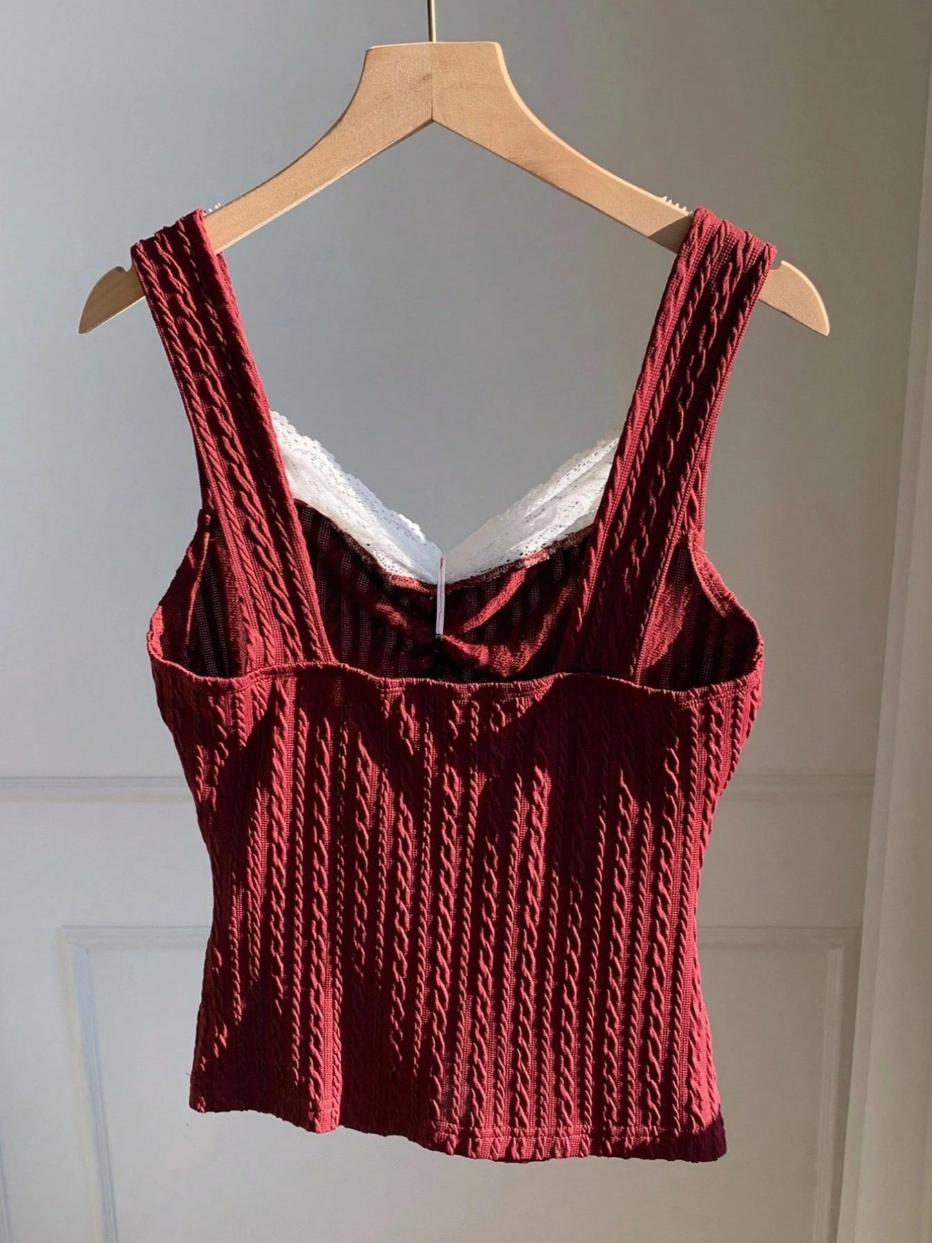 Women's Lace Bow Tank Top — Y2K Splice Sleeveless Cami