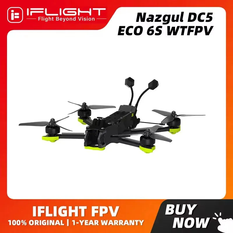iFlight Nazgul DC5 ECO 6S WTFPV Drone BNF without VTX / Camera for FPV parts