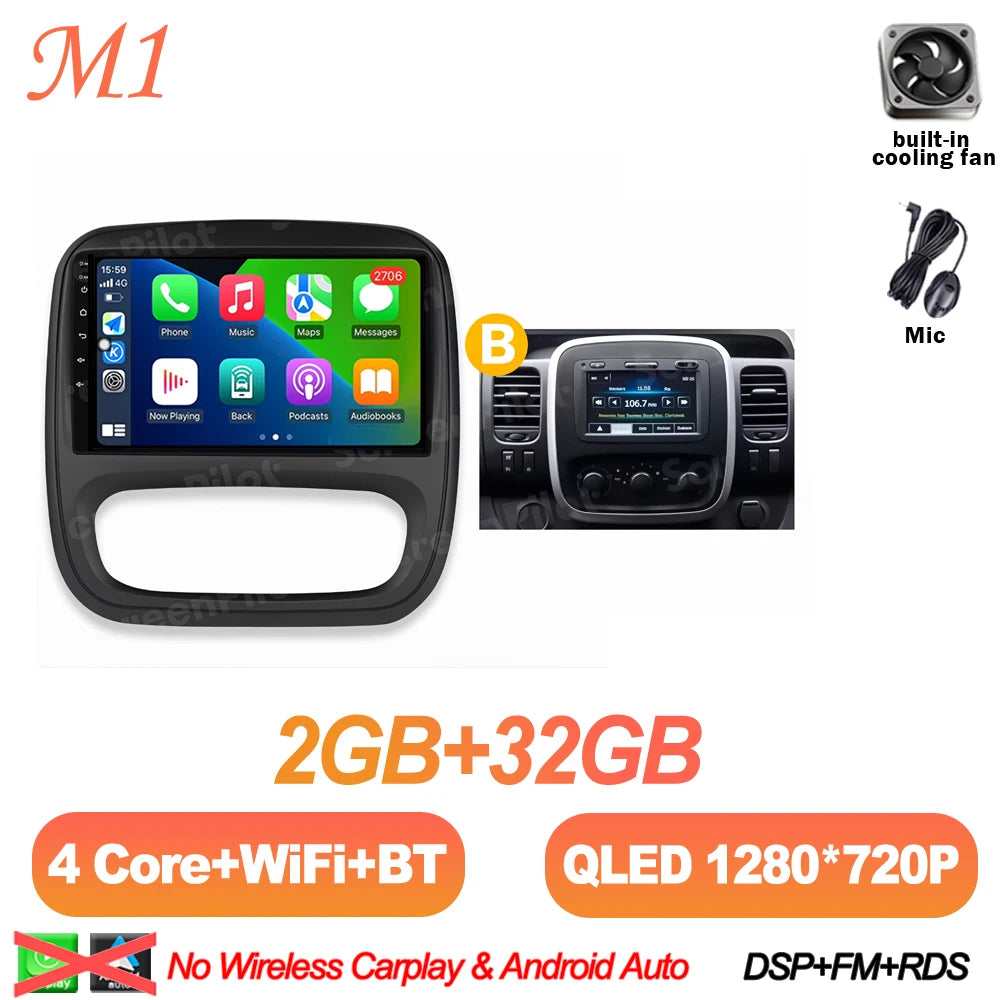 Android Car Radio for Renault Trafic 3 / Opel Vivaro B (2014-2018)