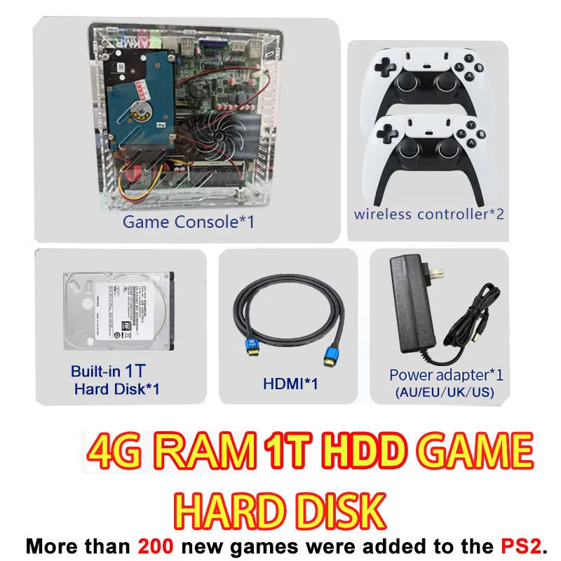 Super Console U7 Game Console — Windows 11, 4GB RAM, 80 Emulators, Plug-and-Play TV