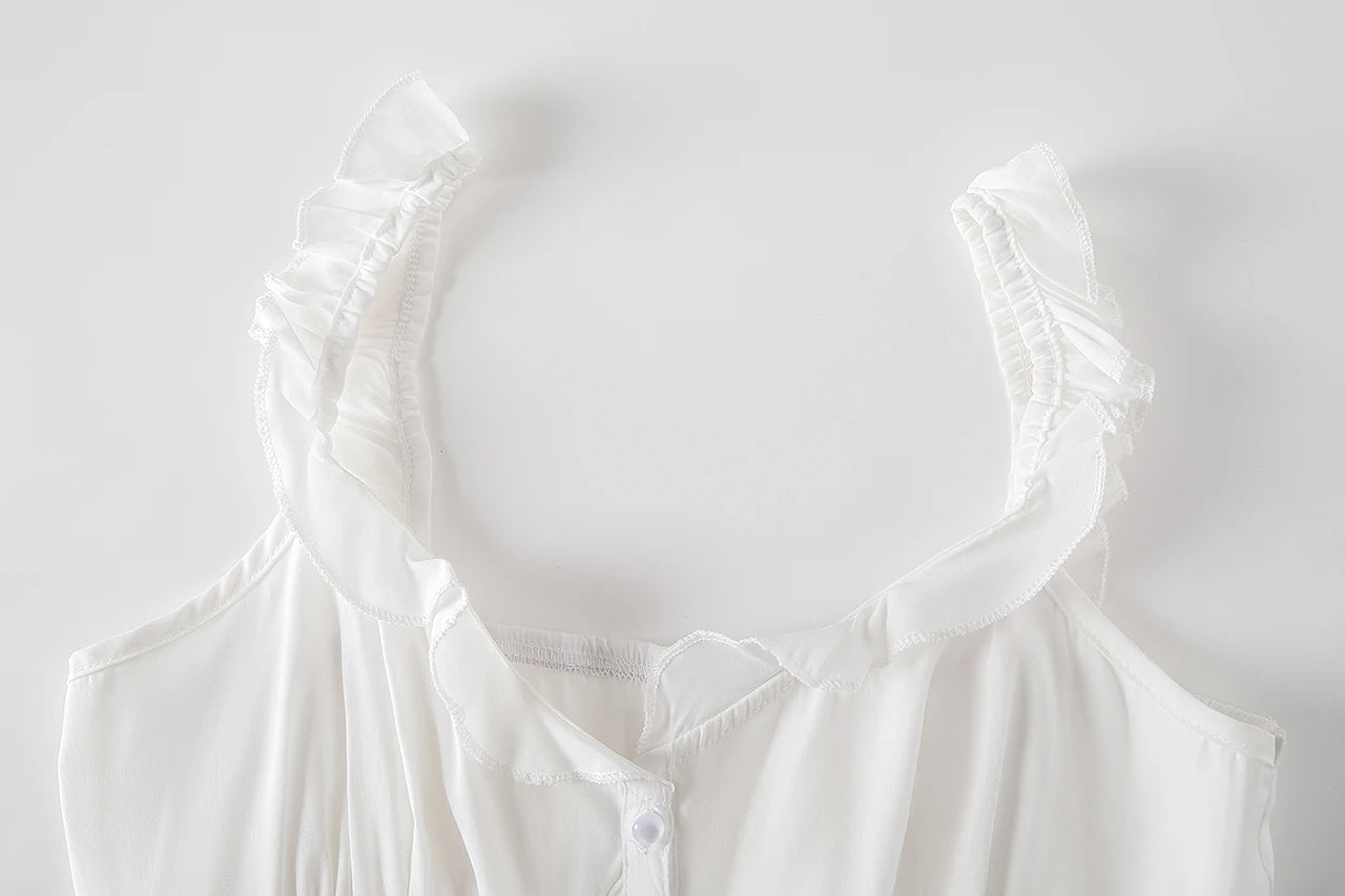 White Lace Tied Square Neck Summer T-shirts Chic Elegant Short Sleeve Tee Cotton Y2K Street Casual Bow Tie-up Top Women