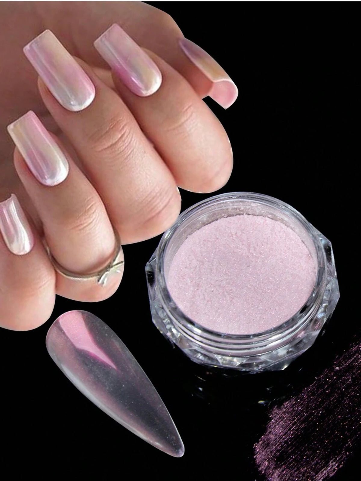 1 G 1 PCS Nail Powder Nail Pigment Holographic Mirrorlridescent Mermaid Rubbing Dust Glitter Gel Polish Manicure Decoration