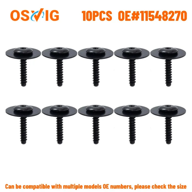 Splash Shield & Fender Liner Screws (10-Pack, 11548270/11570498) — Chevrolet, GMC, Buick & Cadillac (2010+)