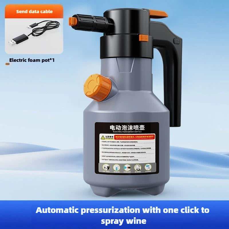 2L Handheld Electric Foam Sprayer Hand Pump Foam Sprayer Snow Foam Cannon Motorized Car Wash Sprayer for Car Wash Home Cleaning