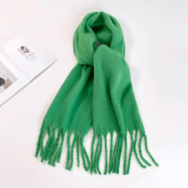 Women's Pastel Tassel Blanket Scarf - Cashmere-Feel Winter Wrap - photo 10