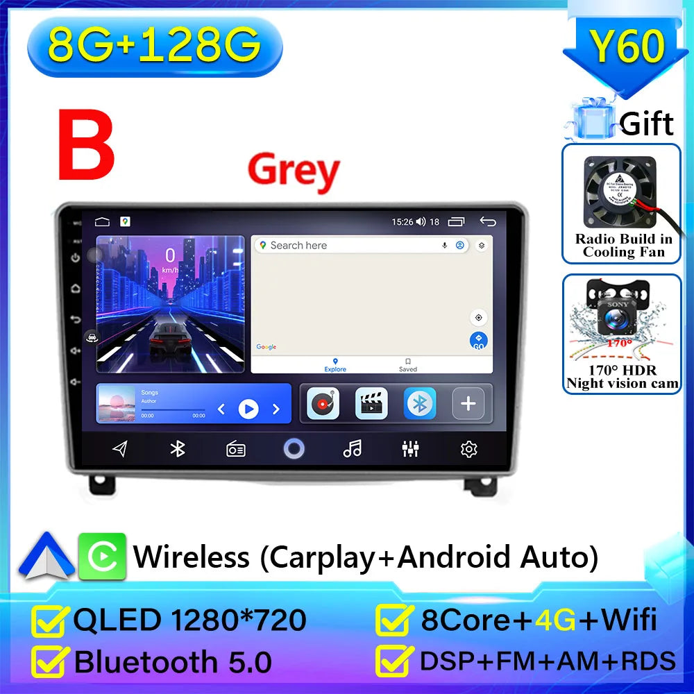 9" Android Car Stereo for Peugeot 407 (2004–2011) — CarPlay, Android Auto, GPS, 2K Display, 4G