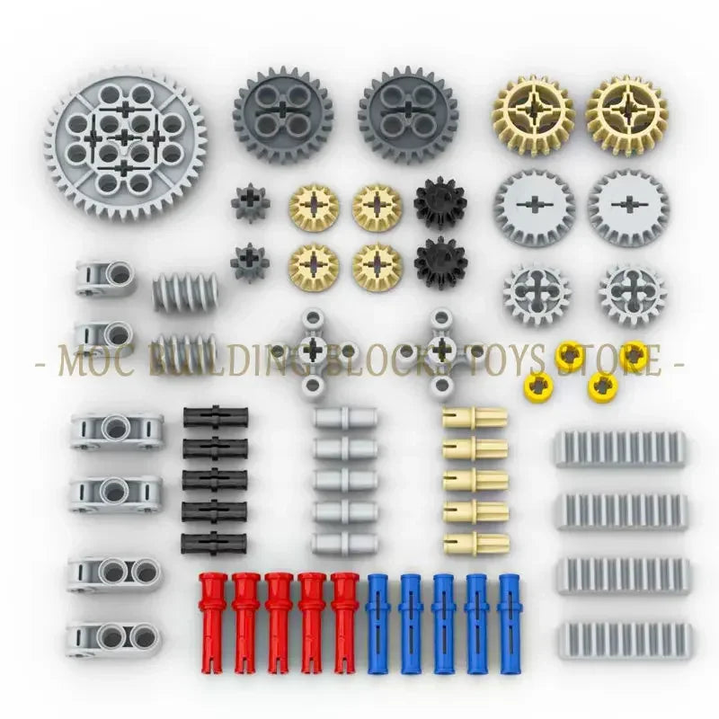 High-Tech Technical Parts Pin Beam Liftarm Axle Connector Panel Gear Car Motorcycle Building Blocks Bricks Technology Set Toys