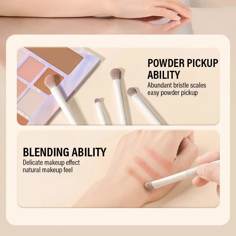 5/7/10/12pcs Professional Makeup Brushes Tools Set White Eyeshadow Eyeliner Foundation Brush Women Facial Beauty Cosmetic Tool
