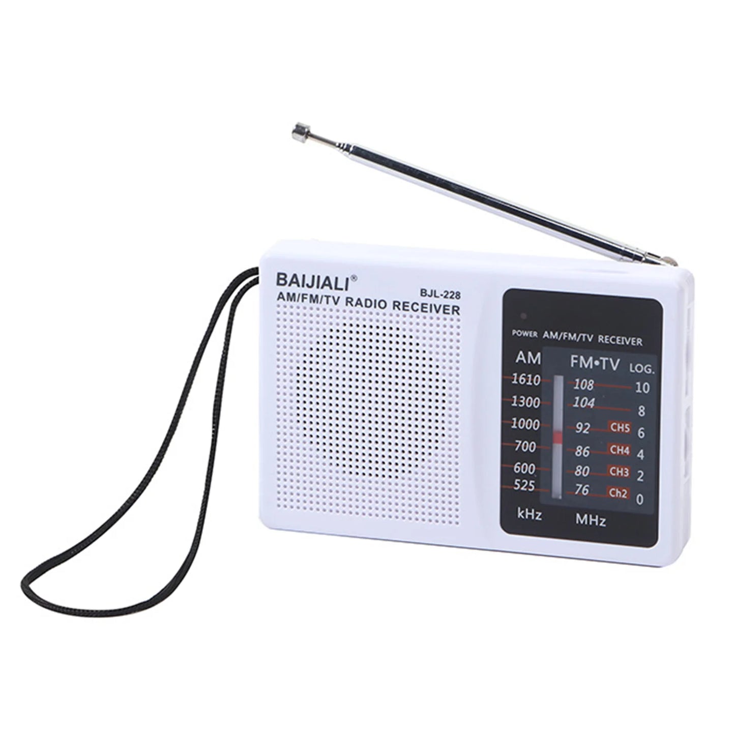 Radio FM/AM Small Portable Radio Battery Operated Radio Full-wave Band World Receiver Telescopic Antenna Built-in Speaker