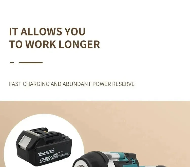 Makita Brushless DTW700 Cordless Electric Impact Wrench 1/2 Inch 18V Battery Compatible Power Tool for Automotive Repair