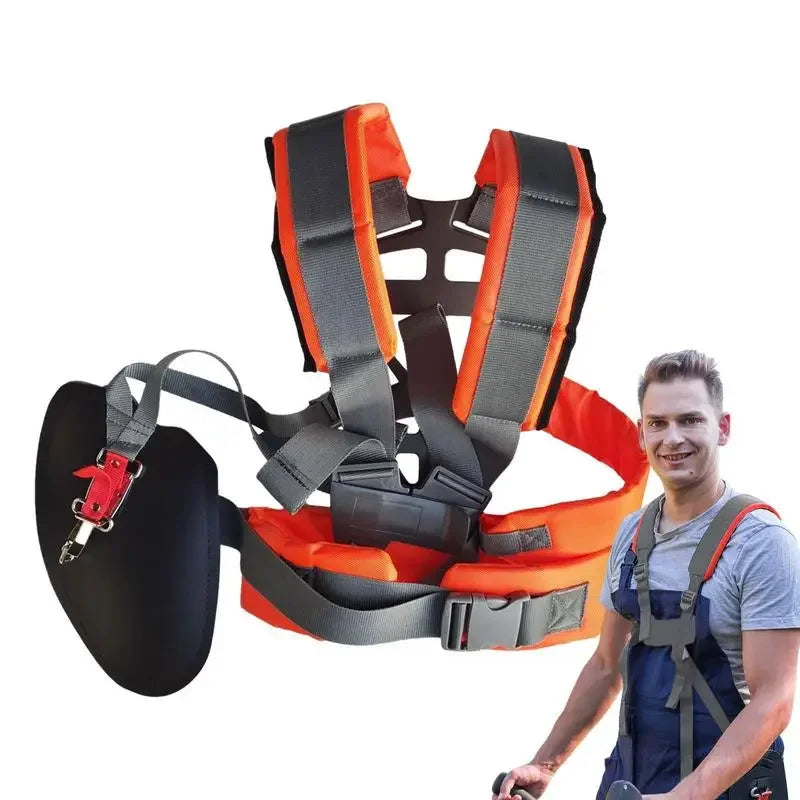 upgrade Lawn Mower Harness Strap Adjustable Grass Trimmer Strap Double Shoulder Strap Labor Saving Increase Mower Shoulder Strap