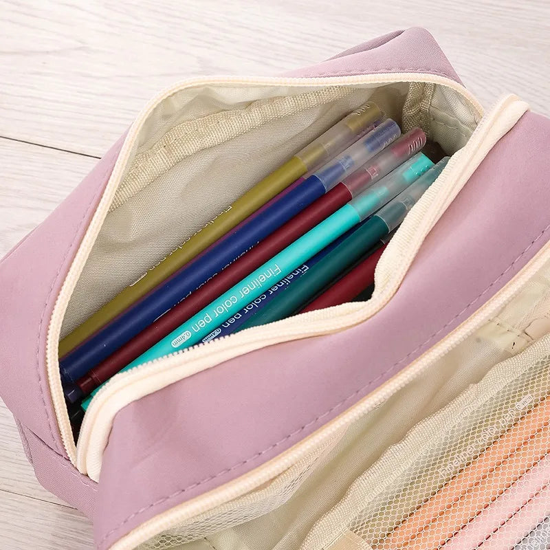 Kawaii Multi-Layer Pencil Case for Students - Cute and Functional