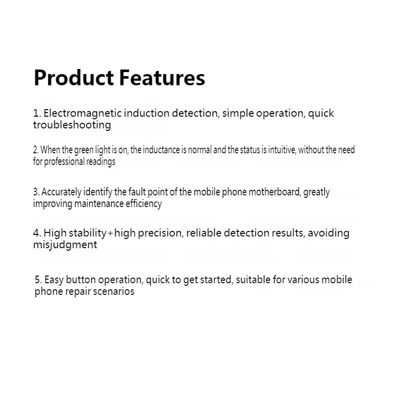 Inductance Tester for Mobile Phone Maintenance High Precision Motherboard Faults Detection Electromagnetic Induction Meter