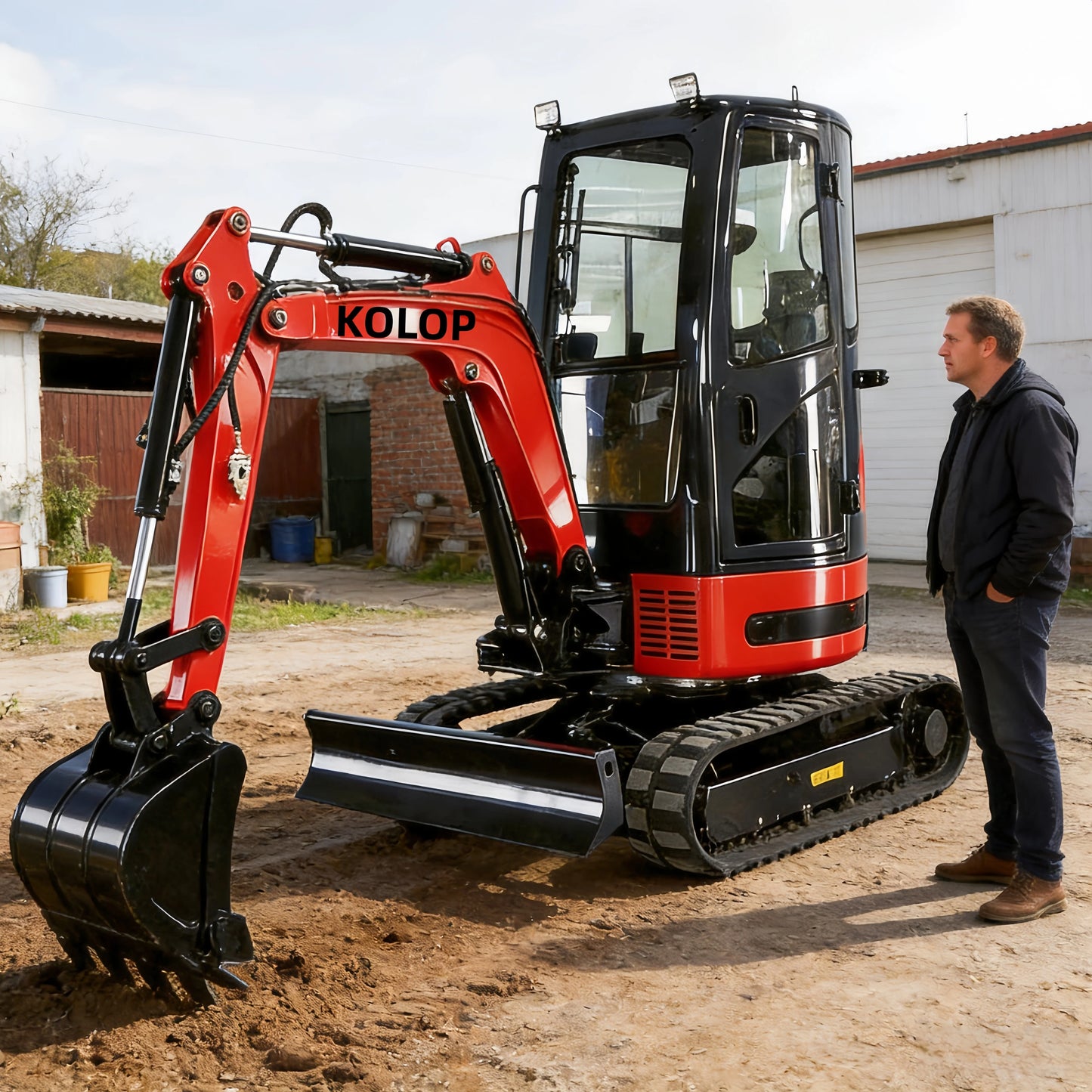 Enclosed Cab 2 Ton Mini Excavator 1 Ton 1.5Ton Tracked Mini Digger For Garden Customized CE EURO 5 Diesel Engine Fast Delivery