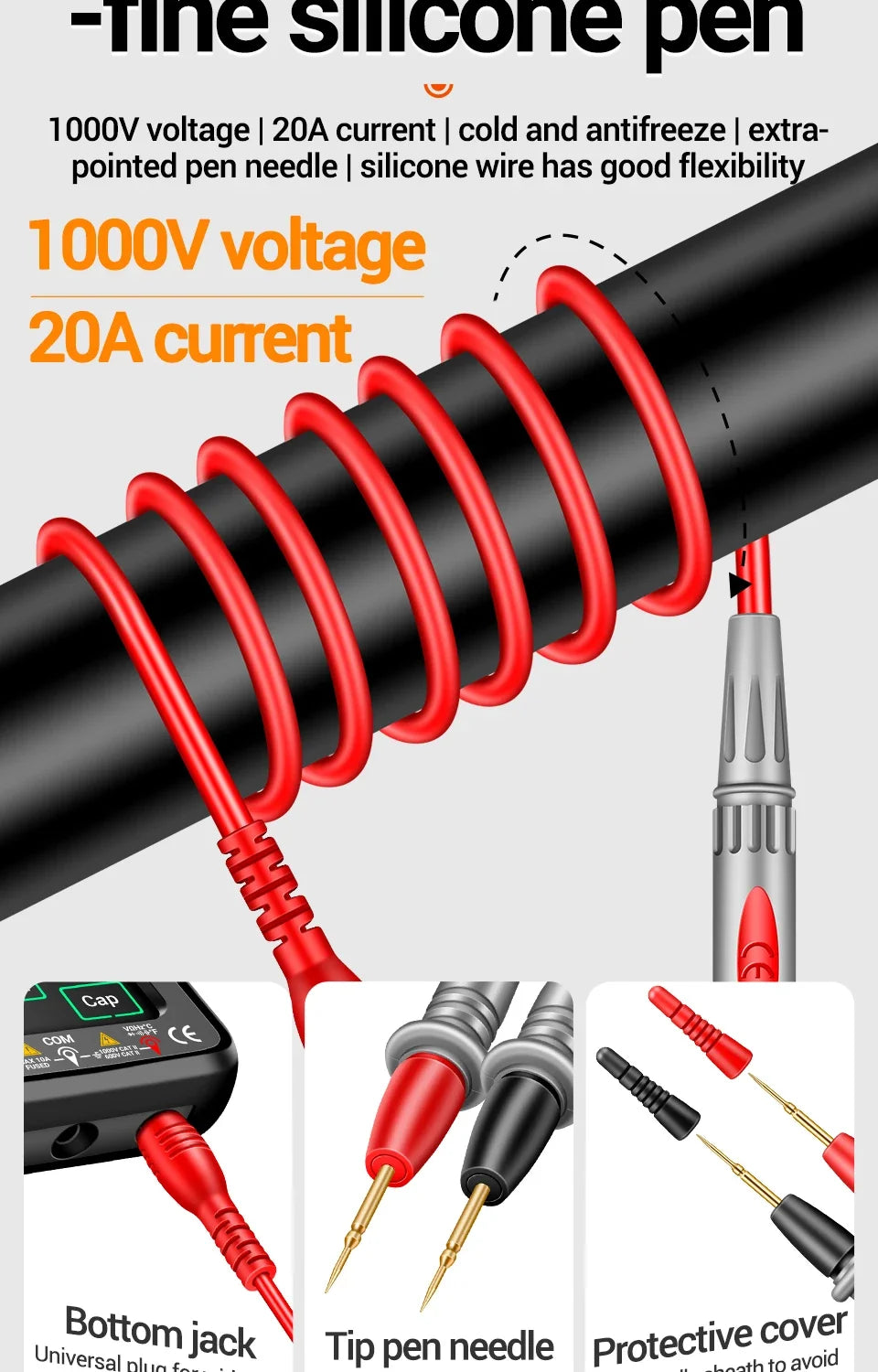 ANENG 683 Smart Multimeter Tester High-end Touch Rechargeable 6000 Counts Multimetro Test Multitester AC/DC Voltage Current Tool