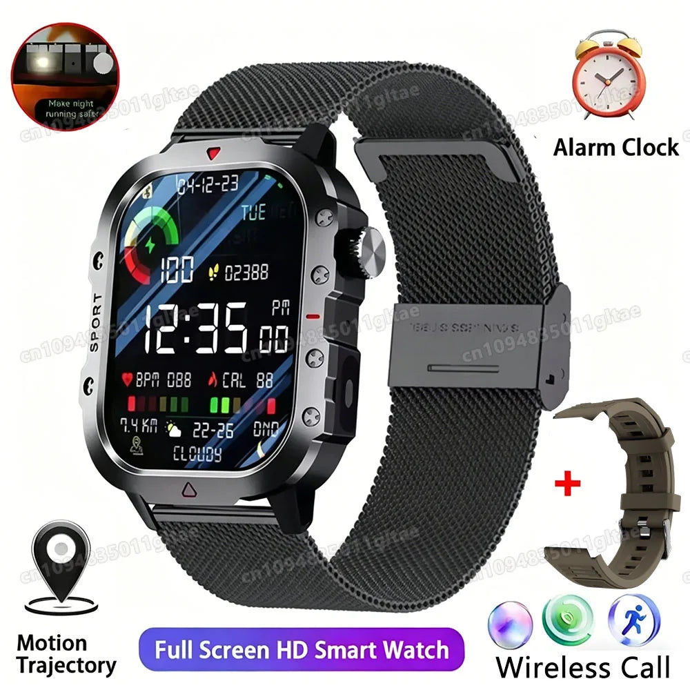 Military-Style Smart Watch — IP67, GPS, Outdoor Fitness Tracker