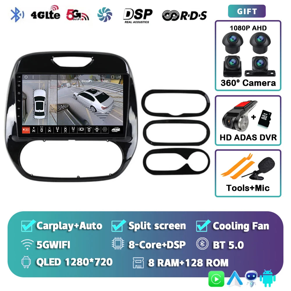Android 15 Car Radio For Renault Kaptur Captur Clio Samsung QM3 2026 2026 2026 2026 Wireless Carplay multimedia Android Auto 4G